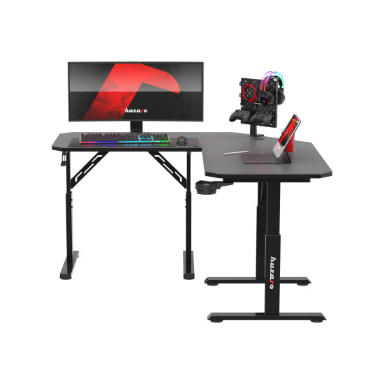 Huzaro Hero 7.3 Elektrischer Eckschreibtisch schwarz