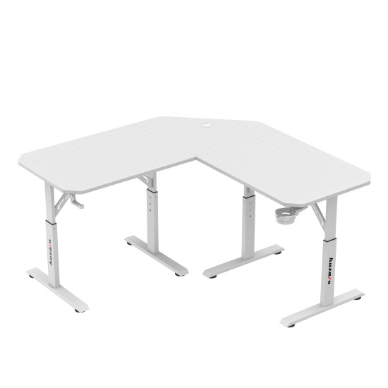 Huzaro Hero 7.3 elektrischer Eckschreibtisch Weiß