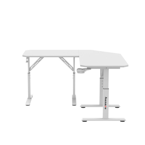Huzaro Hero 7.3 elektrischer Eckschreibtisch Weiß