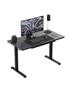 Markadler Leader 8.5 Schwarz Höhenverstellbarer Schreibtisch mit Glasplatte