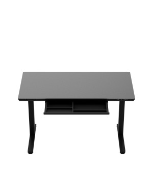 Markadler Leader 8.5 Schwarz Höhenverstellbarer Schreibtisch mit Glasplatte