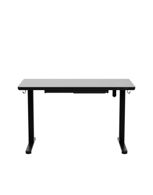 Markadler Leader 8.5 Schwarz Höhenverstellbarer Schreibtisch mit Glasplatte