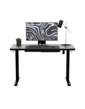 Markadler Leader 8.5 Schwarz Höhenverstellbarer Schreibtisch mit Glasplatte