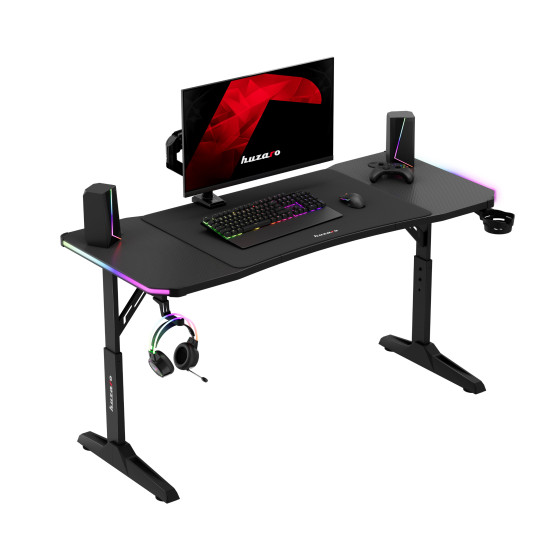 Huzaro Hero 3.6 Schwarz Gaming-Schreibtisch RGB LED