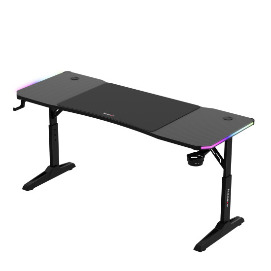 Huzaro Hero 4.6 Schwarz RGB LED Gaming-Schreibtisch