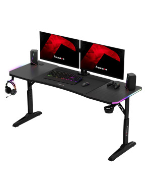 Huzaro Hero 4.6 Schwarz RGB LED Gaming-Schreibtisch