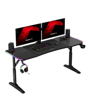 Huzaro Hero 4.6 Schwarz RGB LED Gaming-Schreibtisch