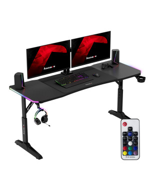 Huzaro Hero 4.6 Schwarz RGB LED Gaming-Schreibtisch