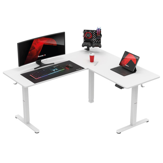 Huzaro Hero 9.5 elektrischer Eckschreibtisch Weiss