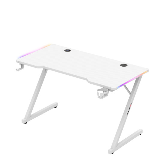 Huzaro Hero 2.5 RGB LED WHITE Gaming-Tisch