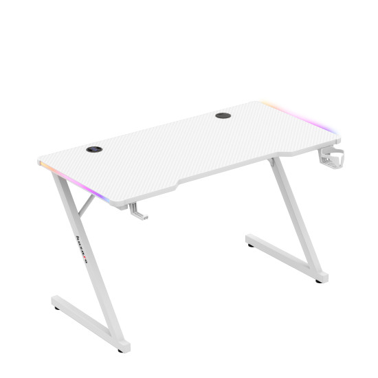 Huzaro Hero 2.5 RGB LED WHITE Gaming-Tisch