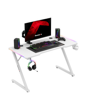 Huzaro Hero 2.5 RGB LED WHITE Gaming-Tisch