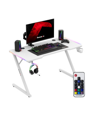 Huzaro Hero 2.5 RGB LED WHITE Gaming-Tisch