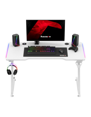Huzaro Hero 2.5 RGB LED WHITE Gaming-Tisch