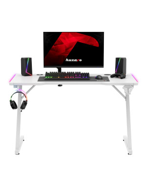 Huzaro Hero 2.5 RGB LED WHITE Gaming-Tisch