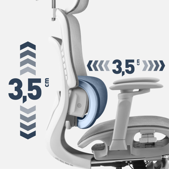 Mark Adler Visioner 8.3 Grau Massage-Bürostuhl