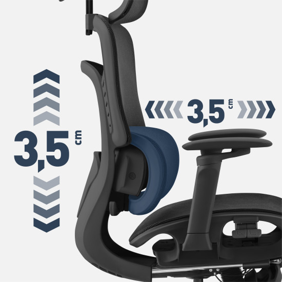 Mark Adler Visioner 8.3 Schwarz Massage-Bürostuhl