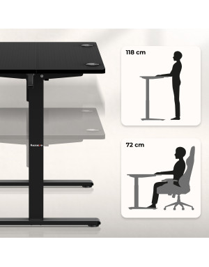 Huzaro Hero 7.9 Schwarzer elektrischer Schreibtisch