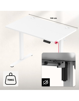 Huzaro Hero 7.9 Weiß Elektrischer Schreibtisch 100 cm x 60 cm