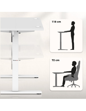 Huzaro Hero 7.9 Weiß Elektrischer Schreibtisch 100 cm x 60 cm