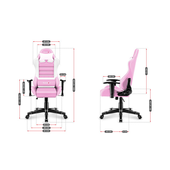 HUZARO RANGER 6.0 Rosa Gaming Stuhl für Kinder