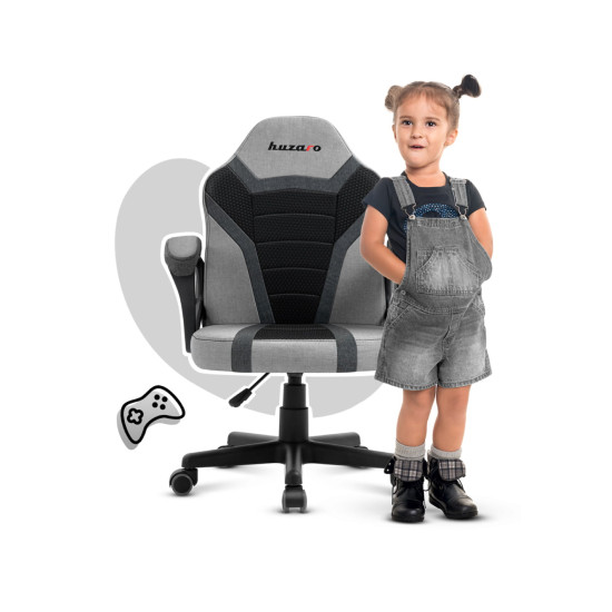 HUZARO RANGER 1.0 Grau Mesh Gaming Stuhl für Kinder