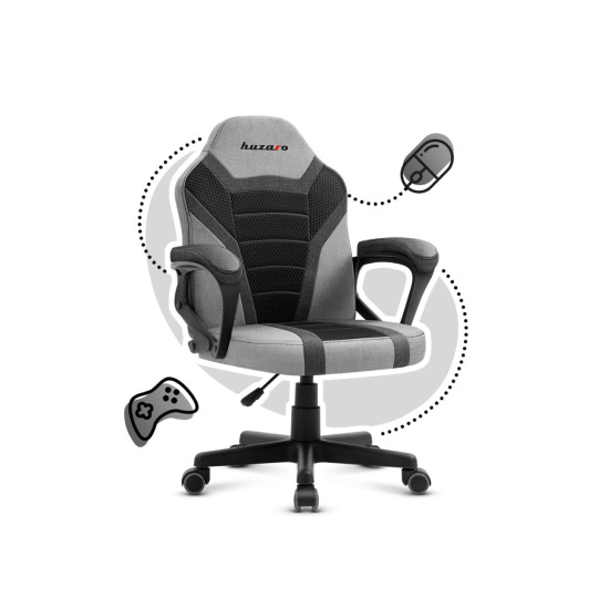 HUZARO RANGER 1.0 Grau Mesh Gaming Stuhl für Kinder