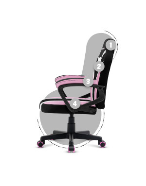 HUZARO RANGER 1.0 Rosa Mesh Gaming Stuhl für Kinder