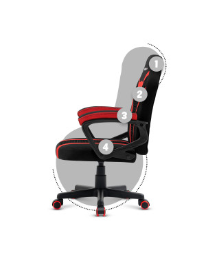 HUZARO RANGER 1.0 Rot Mesh Gaming Stuhl für Kinder