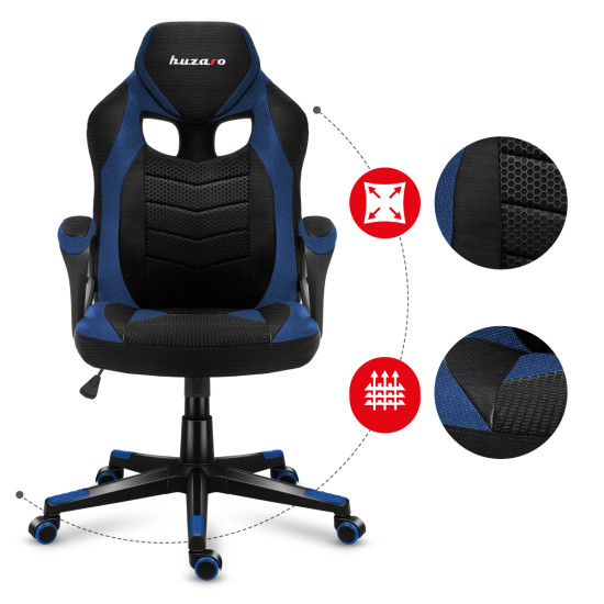 HUZARO FORCE 2.5 Blau Mesh Gaming Stuhl