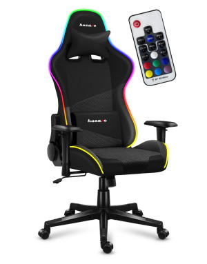 HUZARO FORCE 6.2 Schwarz RGB LED Gaming Stuhl