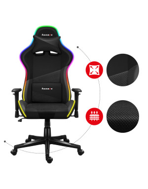 HUZARO FORCE 6.2 Schwarz RGB LED Gaming Stuhl