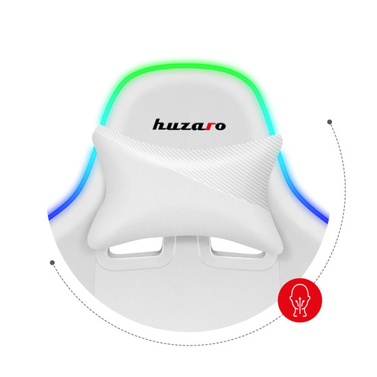 HUZARO FORCE 6.2 Weiß RGB LED Gaming Stuhl