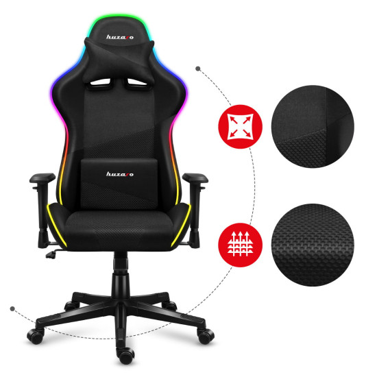 HUZARO FORCE 6.2 Mesh RGB LED Gaming Stuhl