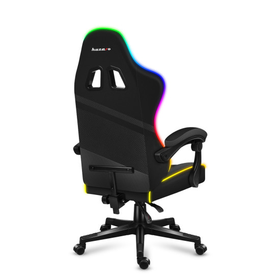 HUZARO FORCE 4.4 RGB Schwarz Mesh Gaming Stuhl