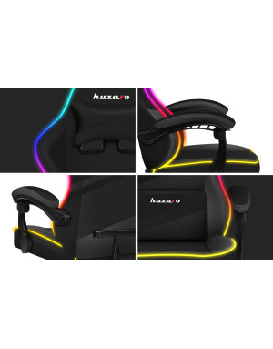 HUZARO FORCE 4.4 RGB Schwarz Mesh Gaming Stuhl