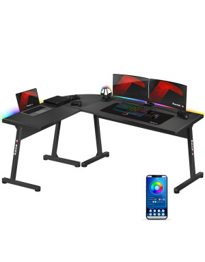 Huzaro Hero 6.0 RGB schwarz Eck-Gaming-Tisch