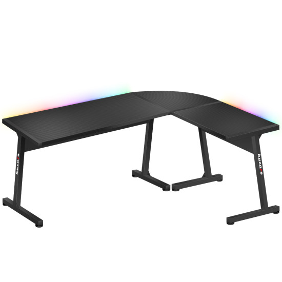 Huzaro Hero 6.0 RGB schwarz Eck-Gaming-Tisch