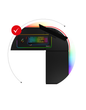 Huzaro Hero 6.0 RGB schwarz Eck-Gaming-Tisch