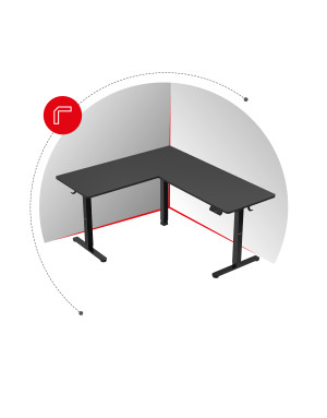 Huzaro Hero 9.5 elektrischer Eckschreibtisch schwarz