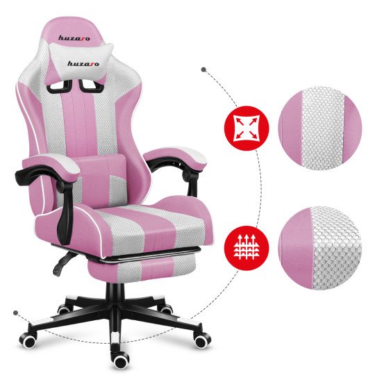 Huzaro Force 4.7 Pink Mesh Gaming Stuhl