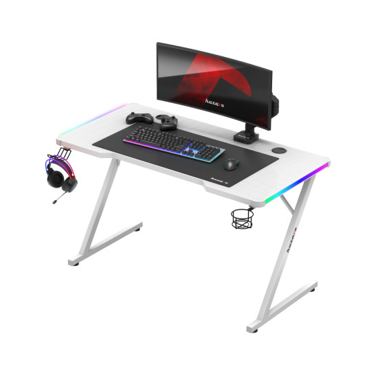 Huzaro Hero 2.5 RGB WHITE Gaming-Tisch