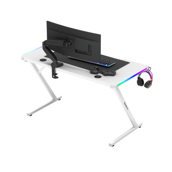 Huzaro Hero 2.5 RGB WHITE Gaming-Tisch