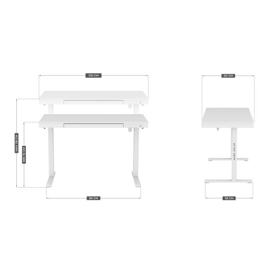 Mark Adler Leader 8.2 Weißer elektrischer Schreibtisch