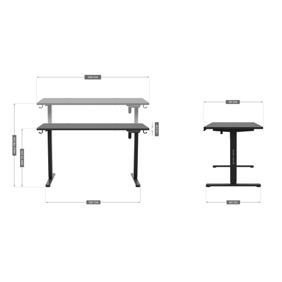 Mark Adler Leader 7.4 Elektrischer Schreibtisch Schwarz