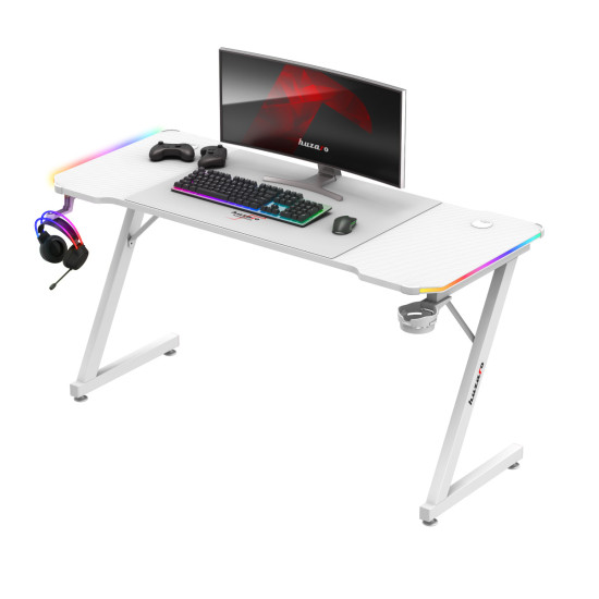 Huzaro Hero 3.3 Weiß RGB-Gaming-Tisch