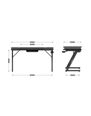 Huzaro Hero 3.3 Schwarzer Gaming-Schreibtisch