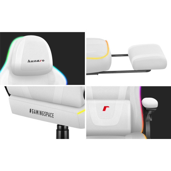 Huzaro Force 4.6 Weiß Mesh RGB Smart Gaming Stuhl