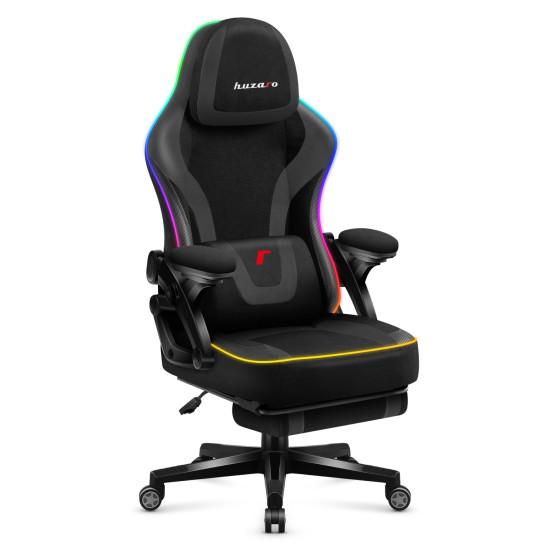 Huzaro Force 4.6 Schwarz Mesh RGB Smart Gaming Stuhl