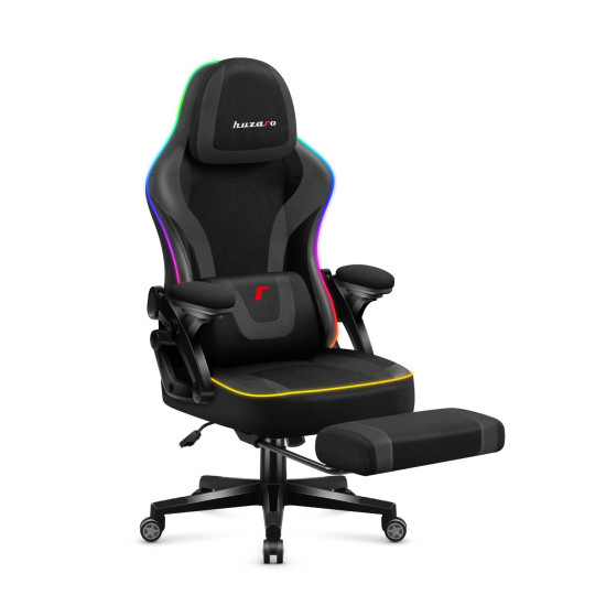 Huzaro Force 4.6 Schwarz Mesh RGB Smart Gaming Stuhl